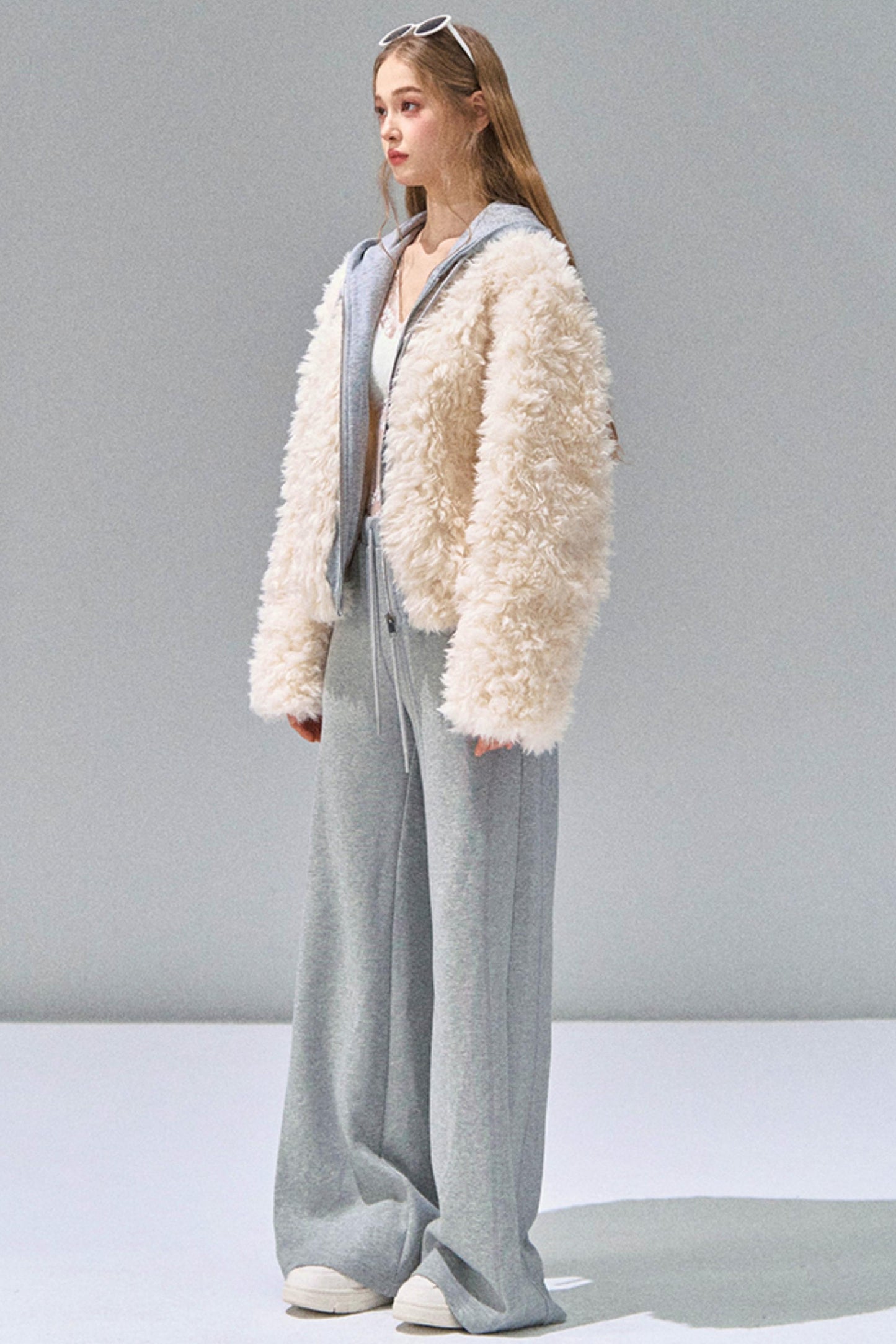 Grey Straight-Leg Sweatpants