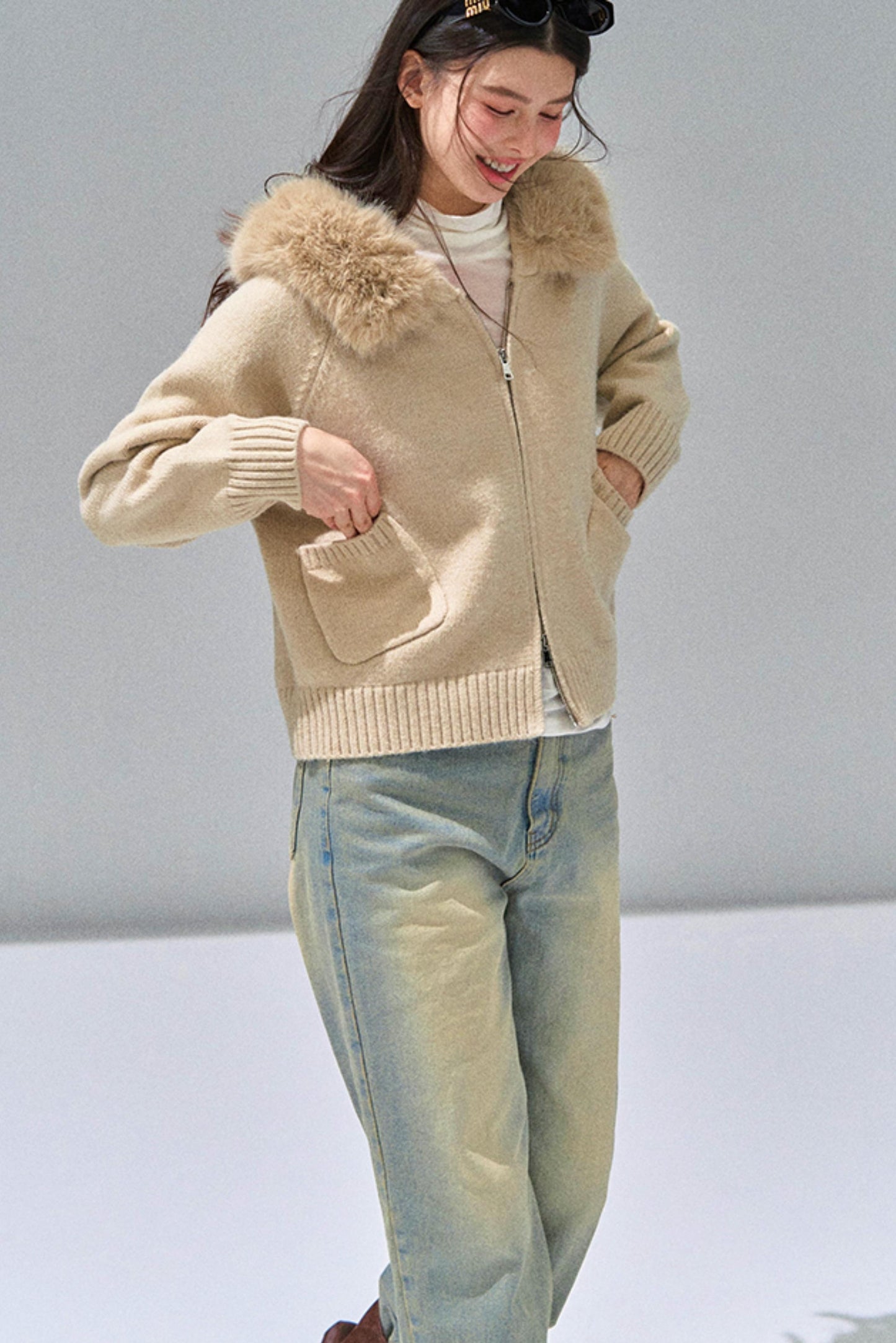 Luxury Knit Hooded Jacket