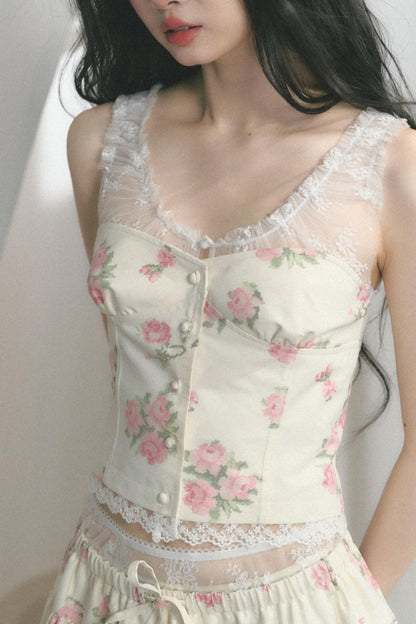 Fit Lace Detail Strap Top