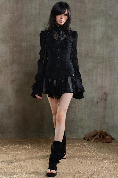 Chiffon Court Tunic Shirt