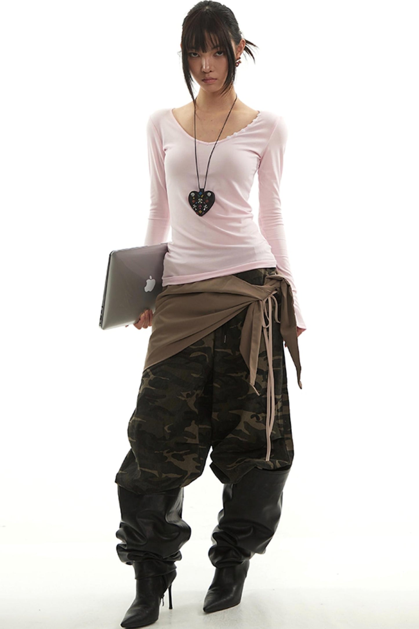 Vintage V-Neck Striped Tee