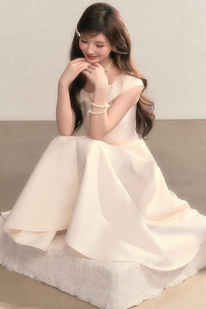 French Temperament Waist Cinched Doll Neck Dress