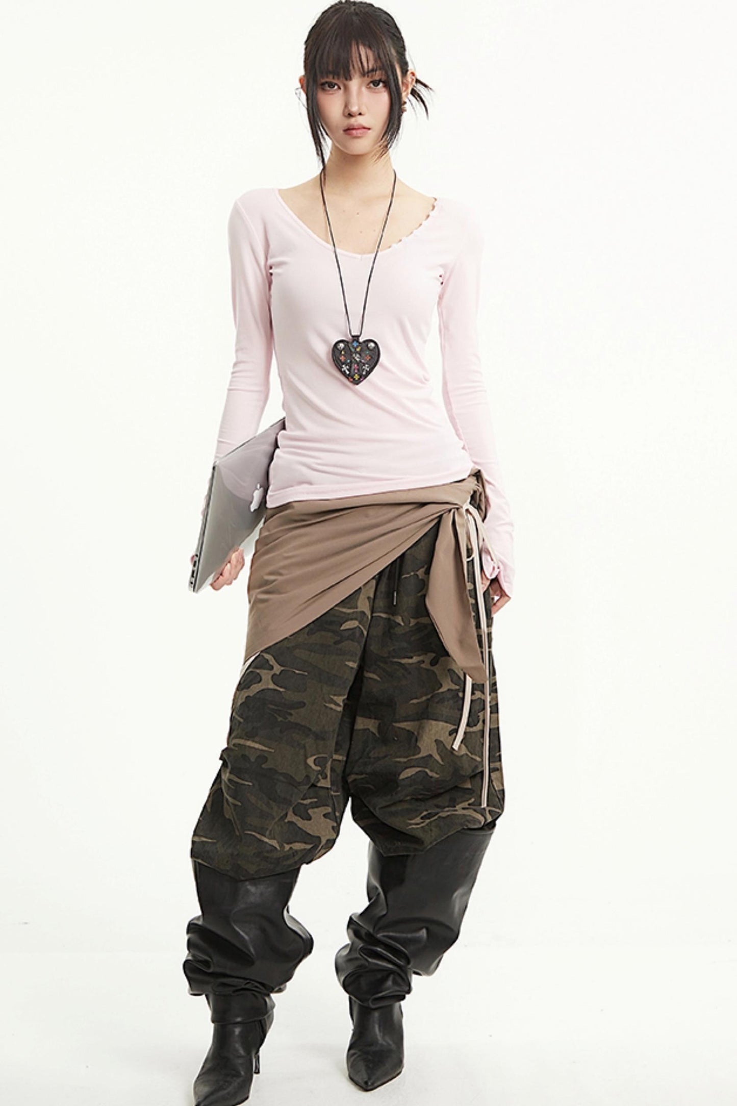 Vintage V-Neck Striped Tee