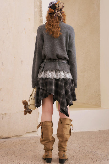 Star Fringe Long Sleeve Sweater