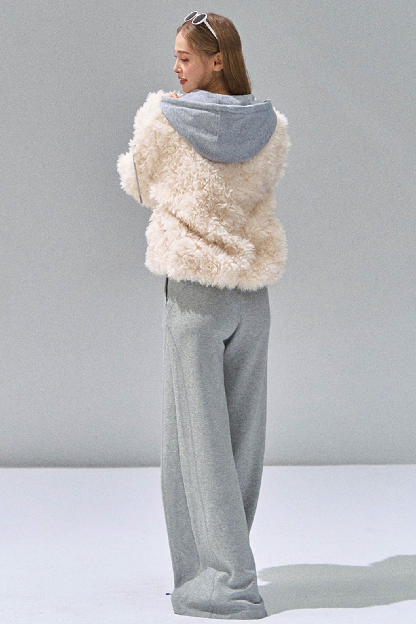 Grey Straight-Leg Sweatpants