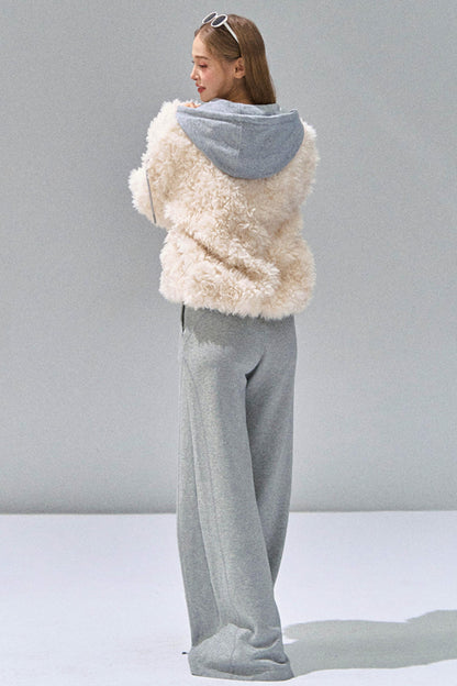 Grey Straight-Leg Sweatpants