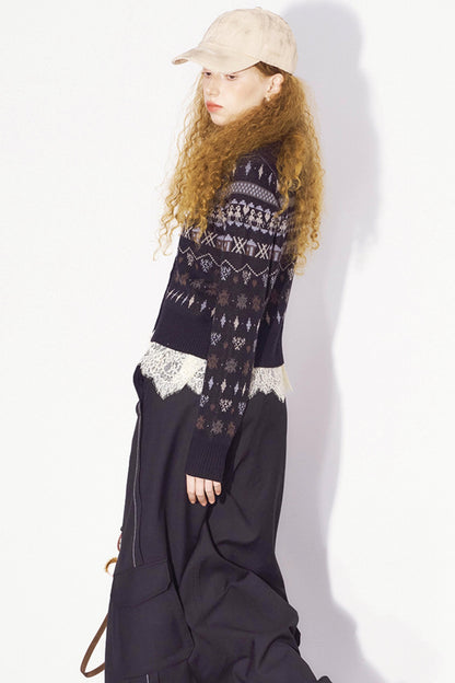 Fair Isle Jacquard Winter Cardigan