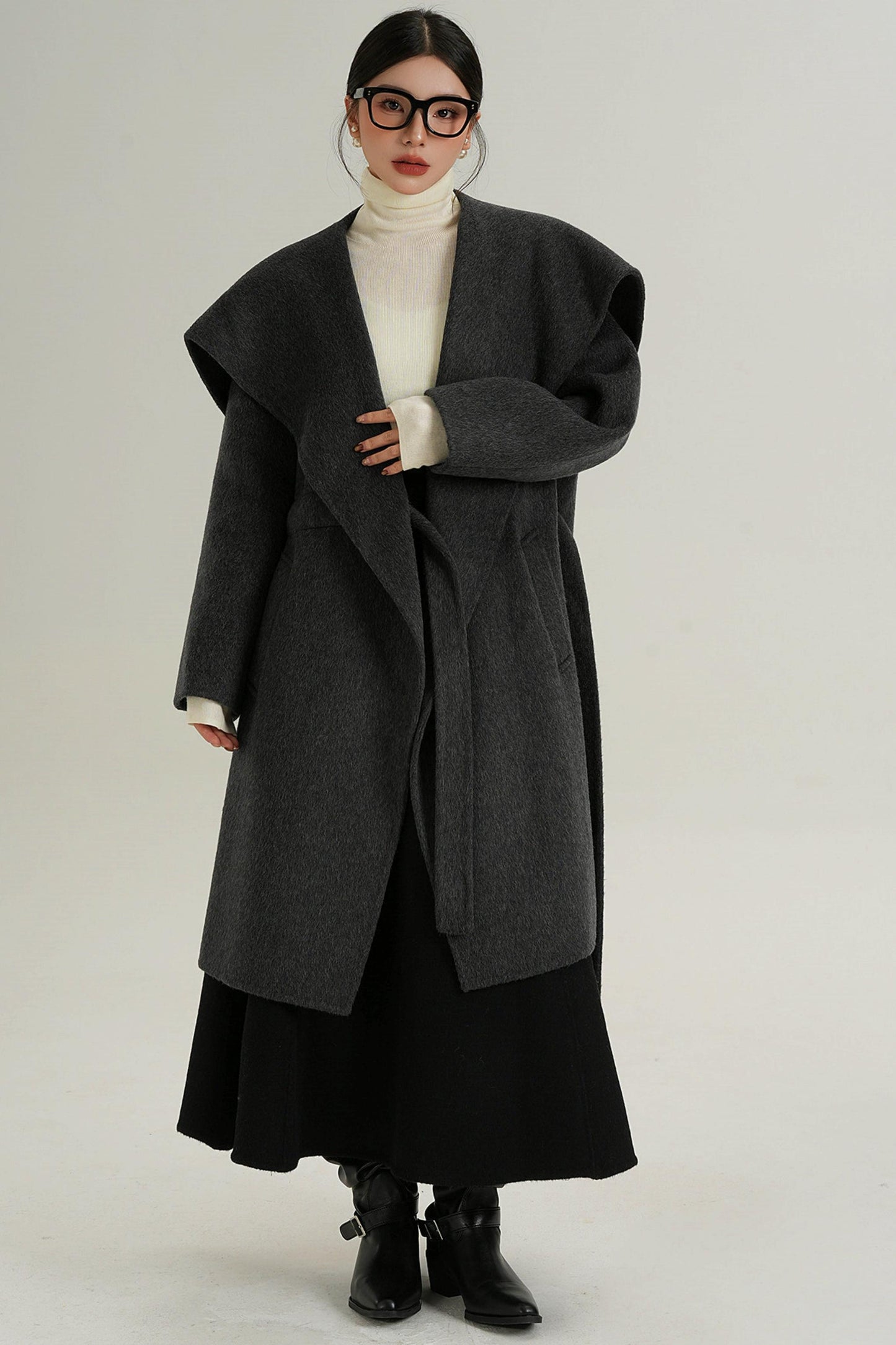Large Lapel Wool Coat
