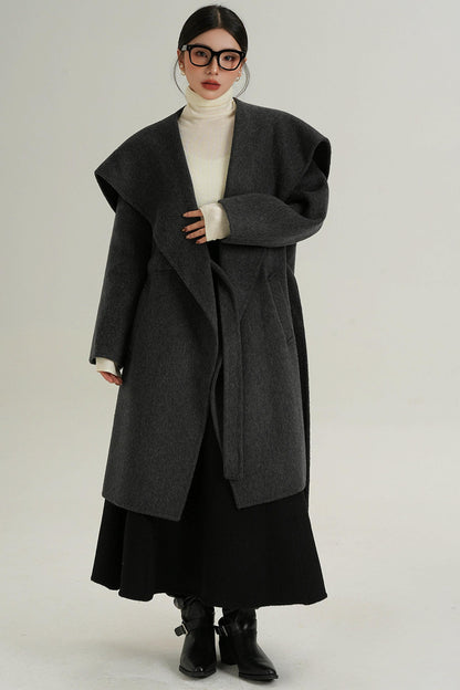 Large Lapel Wool Coat