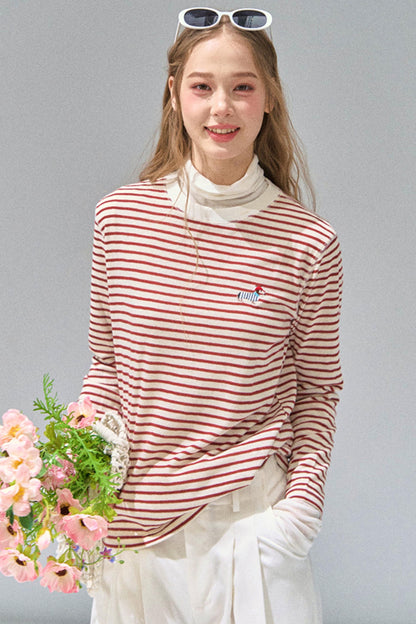 Striped Knitted Base Layer T-Shirt