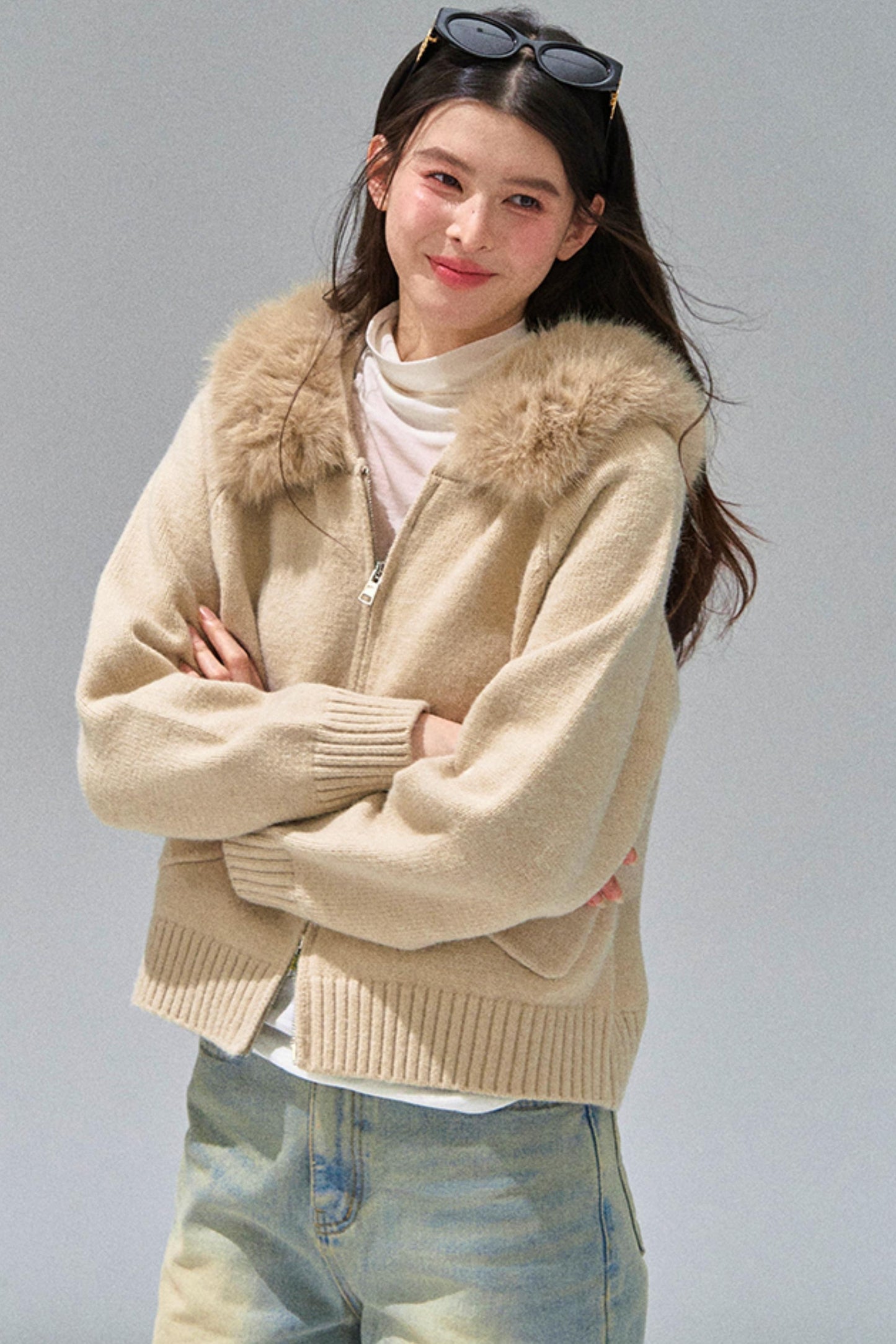 Luxury Knit Hooded Jacket