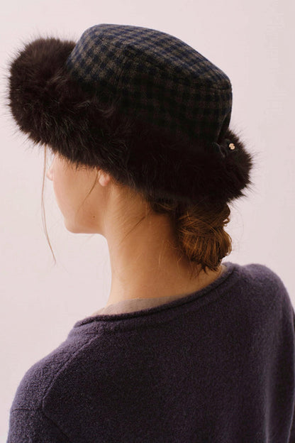 Reversible Faux Fur Beret