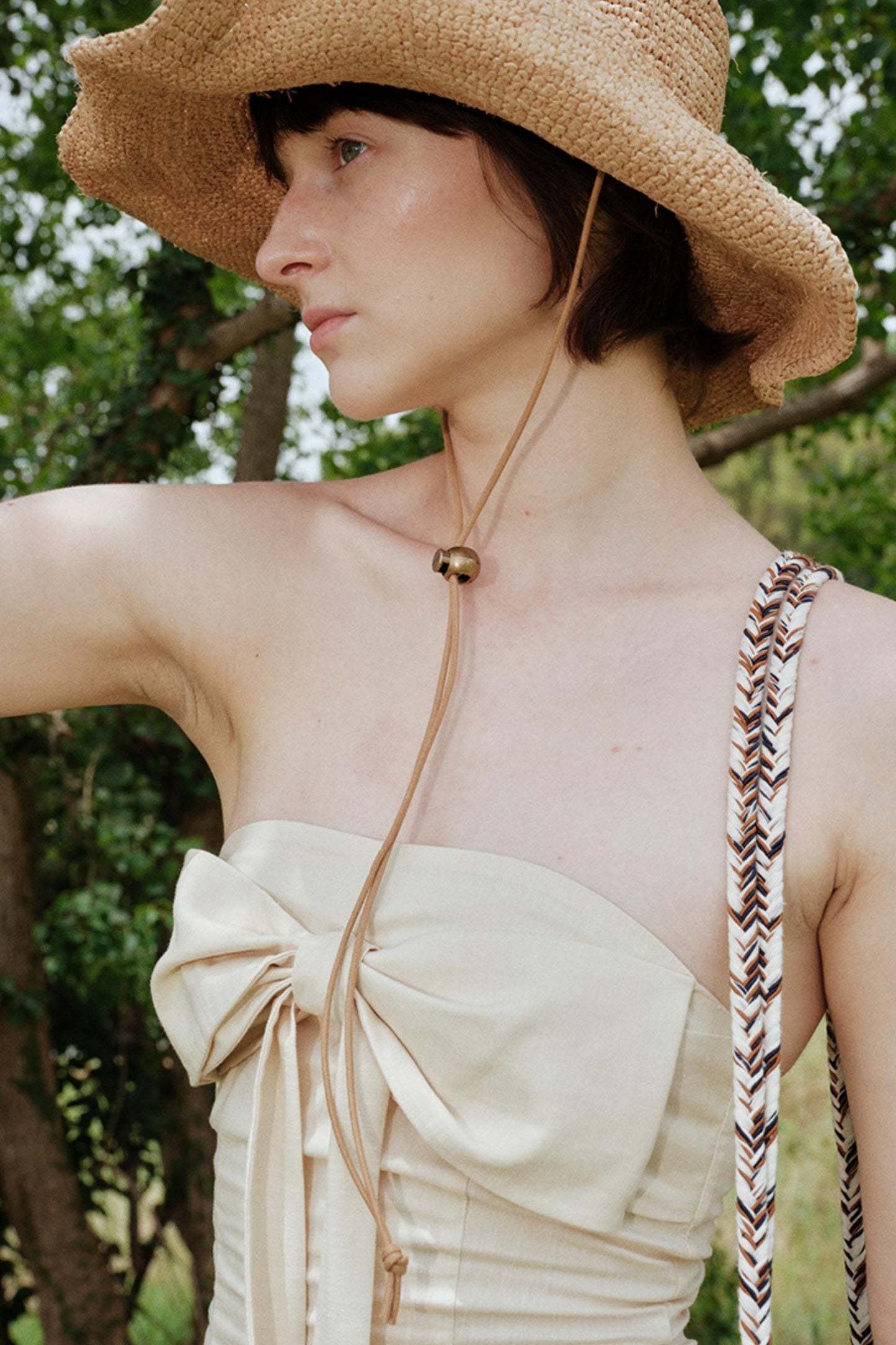 Eternal River Bandeau Top Wide-Leg Trousers Set-Up