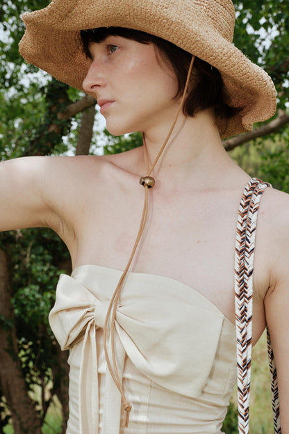 Eternal River Bandeau Top Wide-Leg Trousers Set-Up