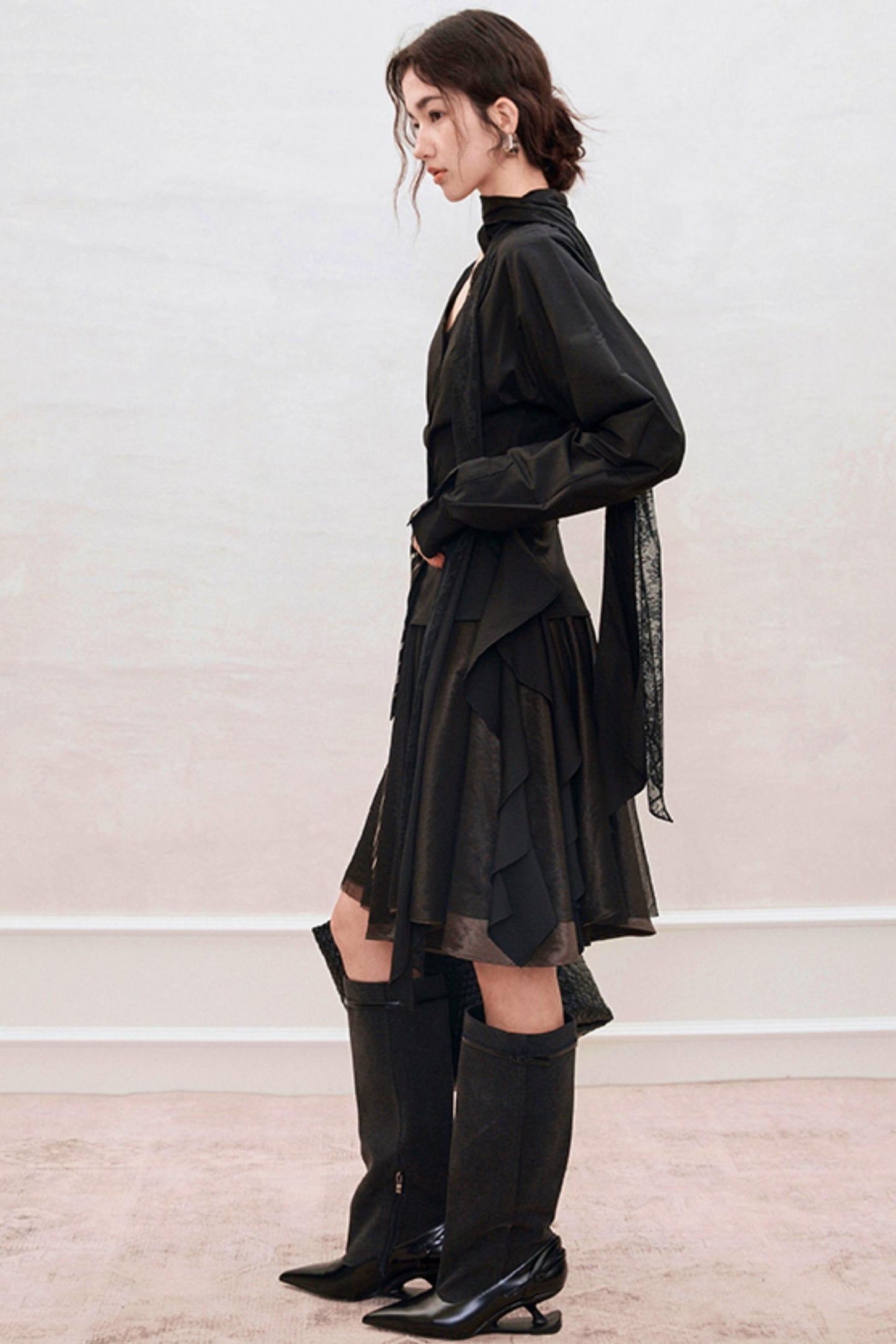 French Style Waist Cinched Shirt Set-Up