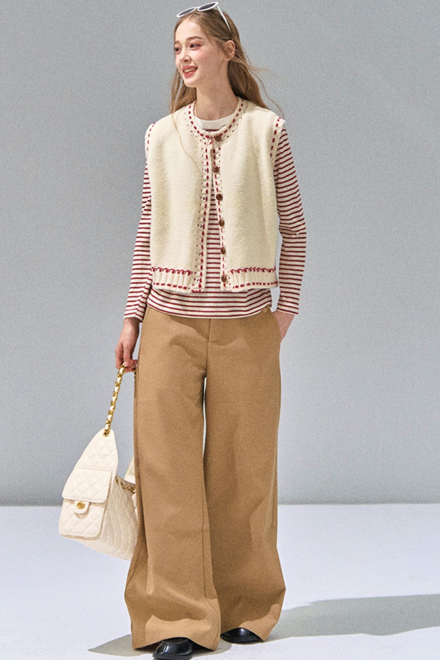 Striped Knitted Base Layer T-Shirt