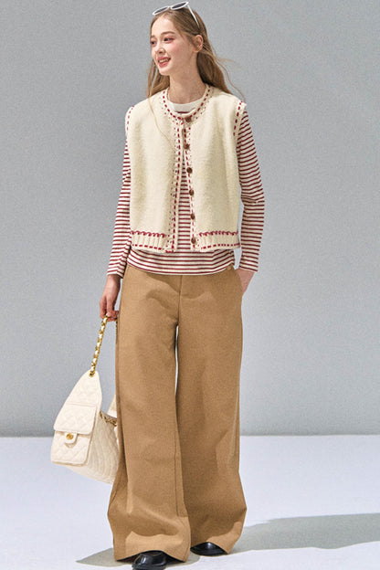 Striped Knitted Base Layer T-Shirt