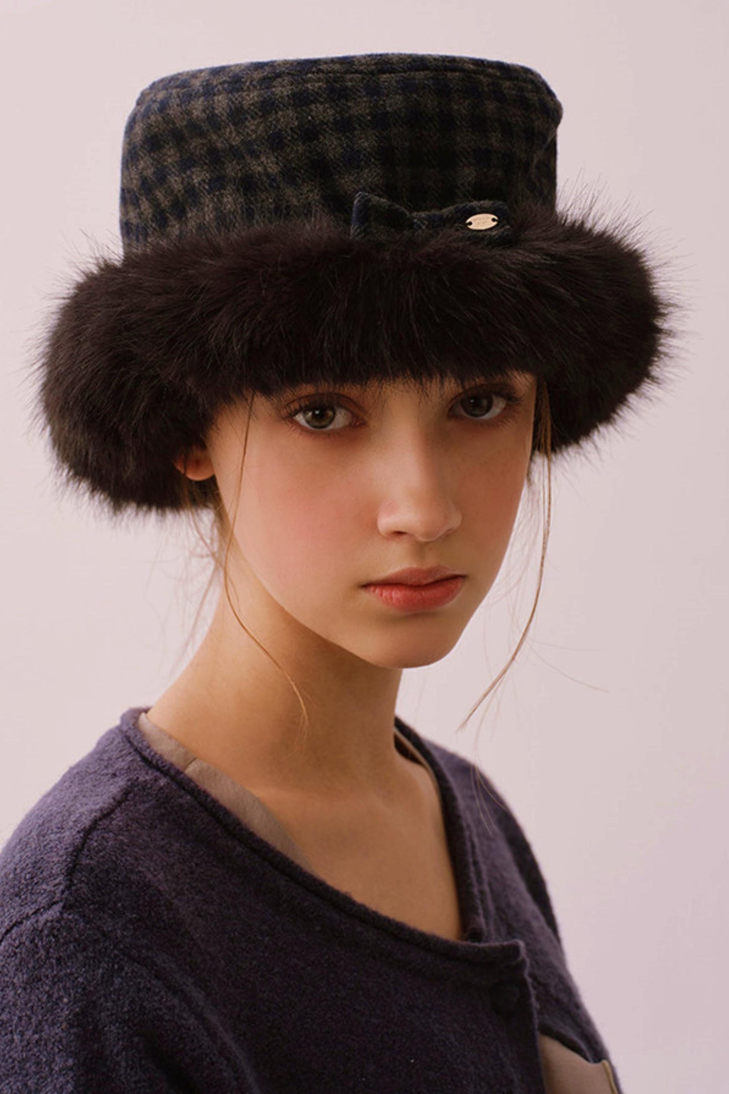 Reversible Faux Fur Beret
