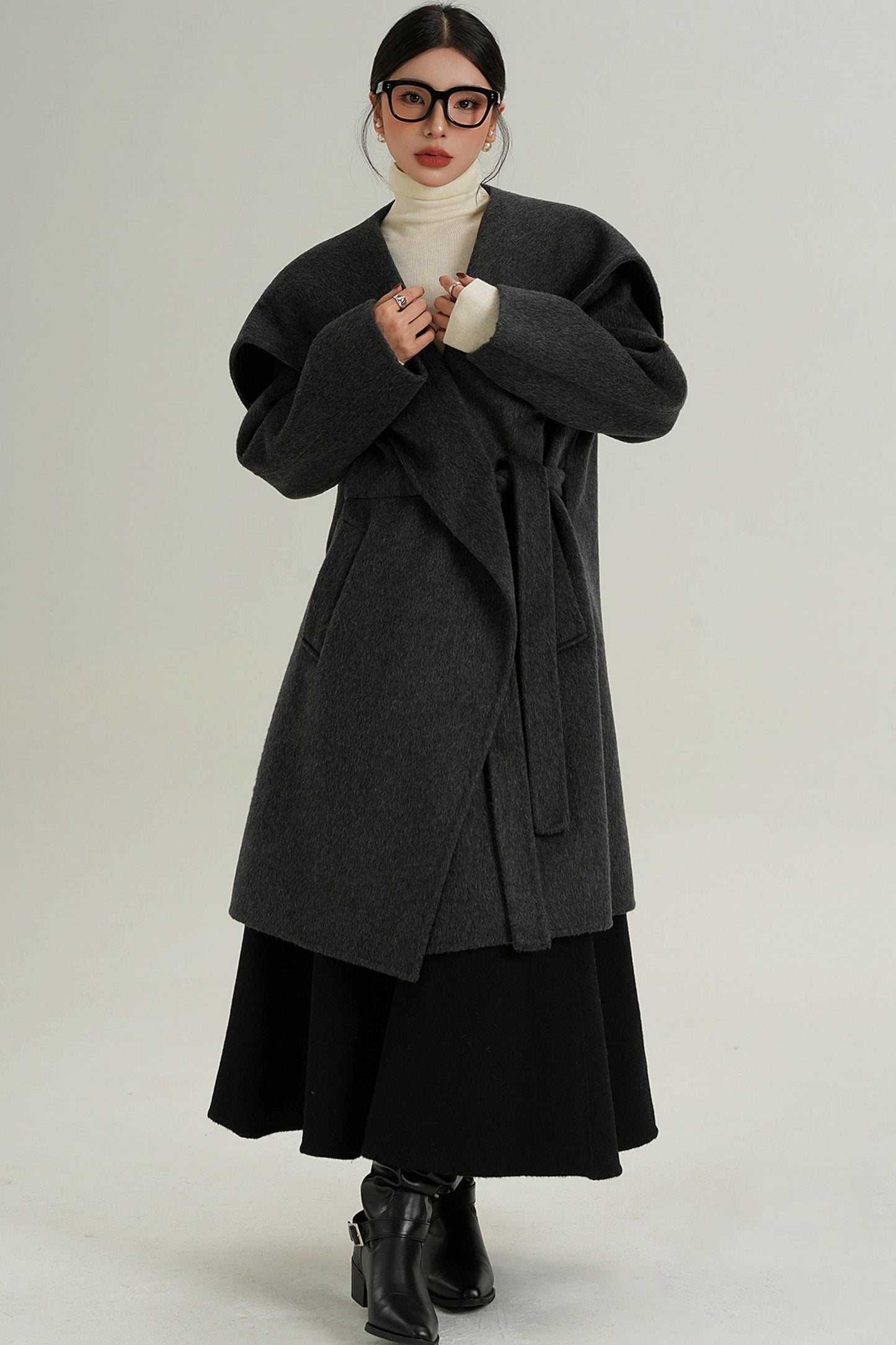 Large Lapel Wool Coat
