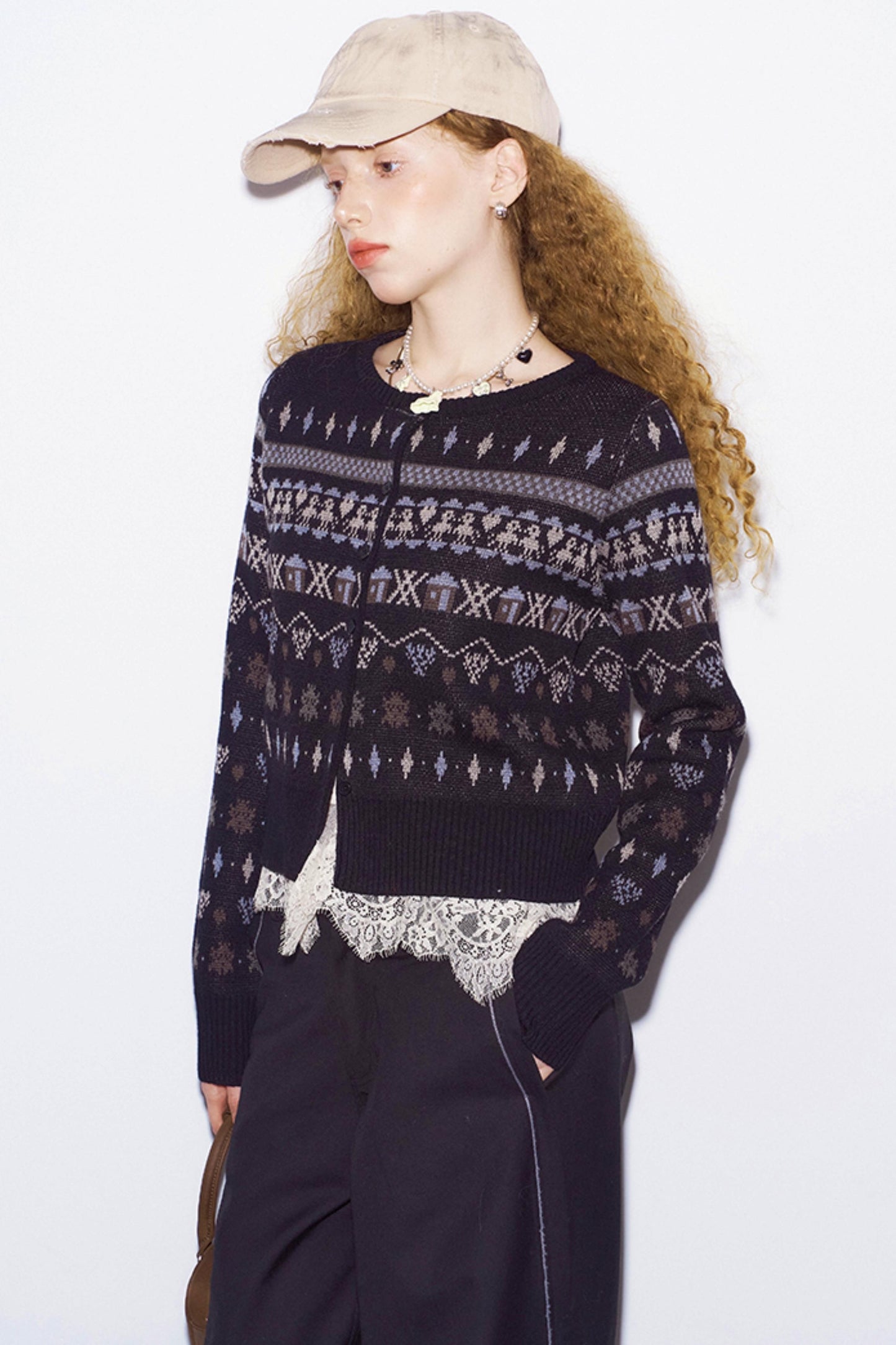 Fair Isle Jacquard Winter Cardigan