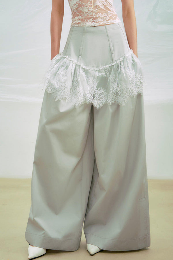 Herringbone Pleated Trousers