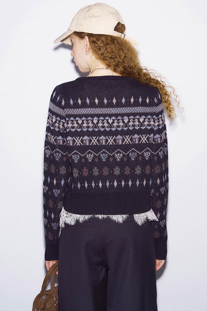 Fair Isle Jacquard Winter Cardigan