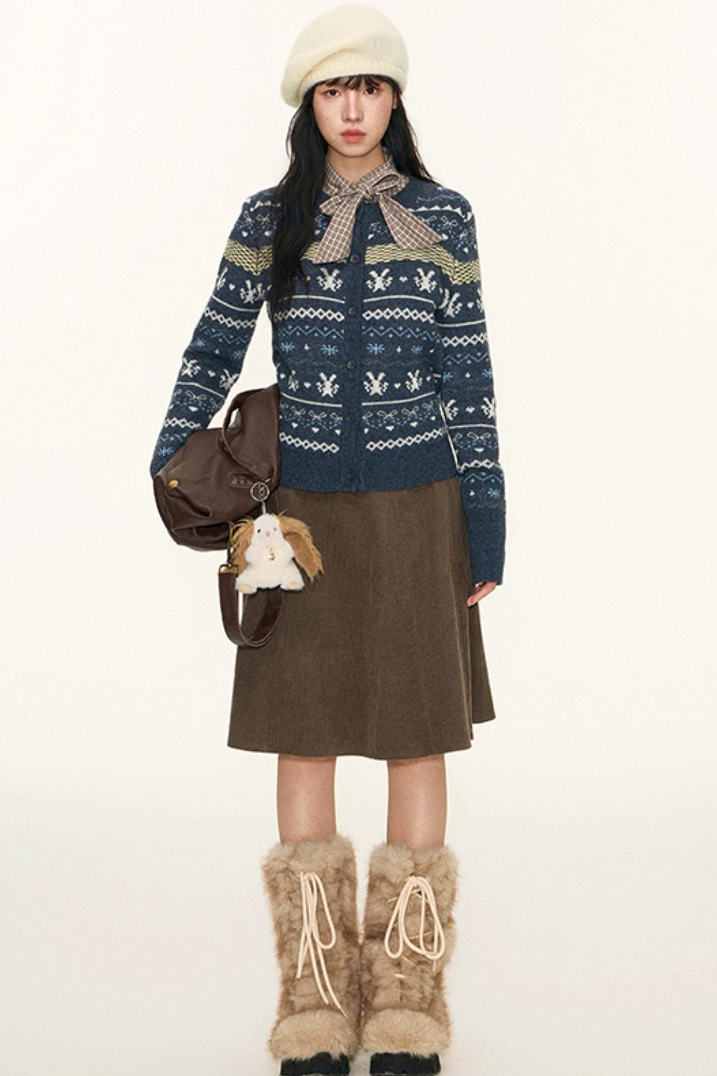 Fair Isle Vintage Wool Cardigan Set-Up