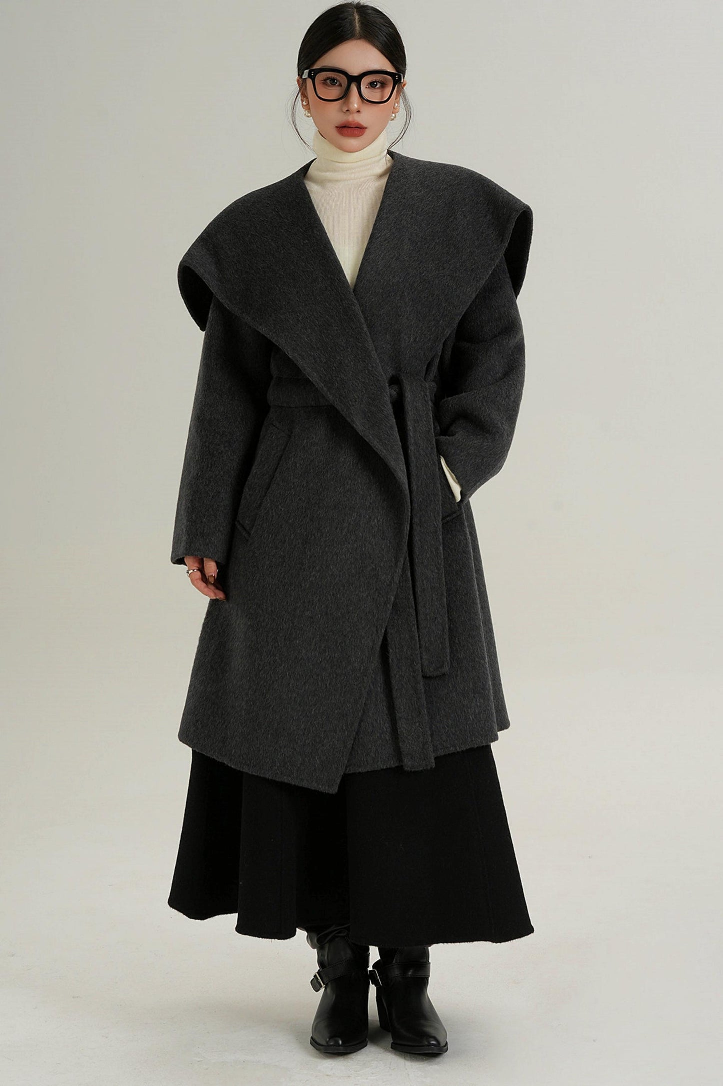 Large Lapel Wool Coat