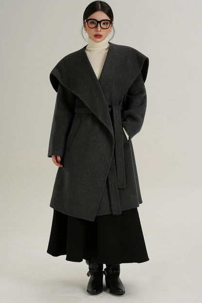 Large Lapel Wool Coat