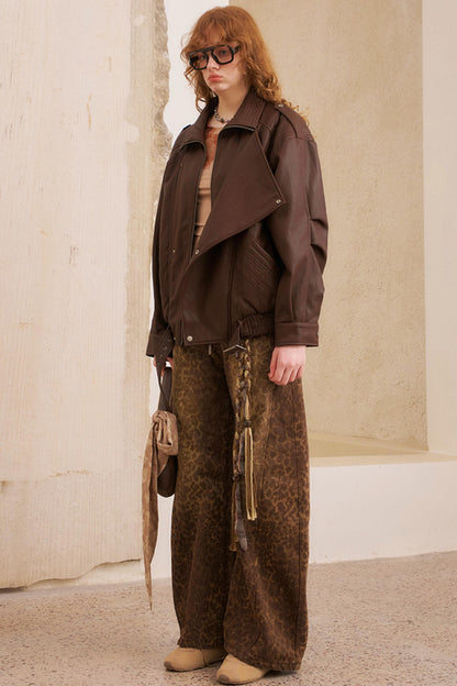 Fall Leopard Split Pants