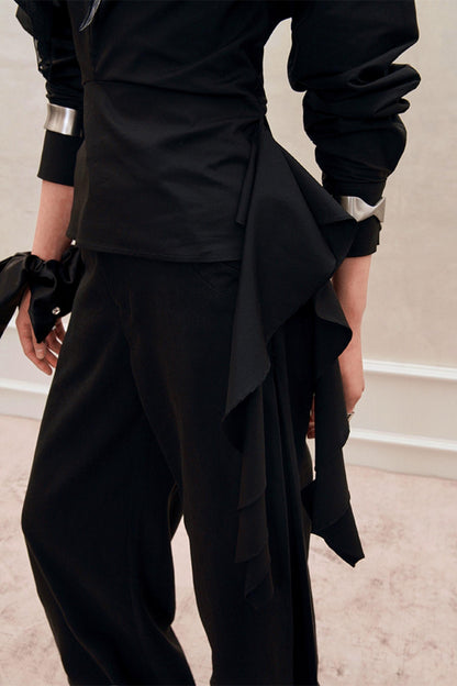 French Style Waist Cinched Shirt Set-Up