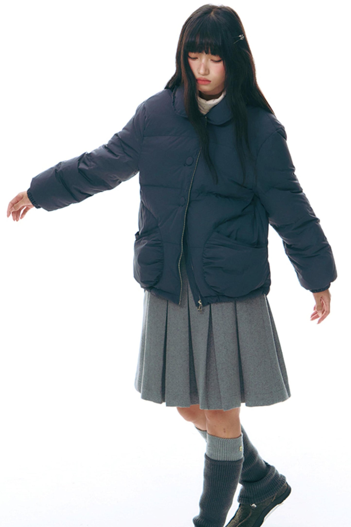 Winter Curved Pocket Cotton Jacket