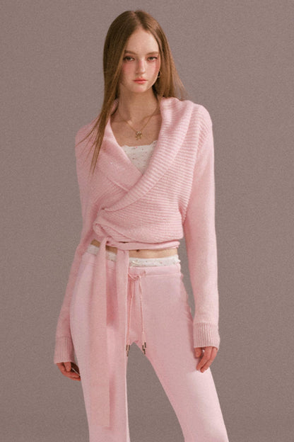 Spice Girl Hooded Knitted Cardigan Set-Up