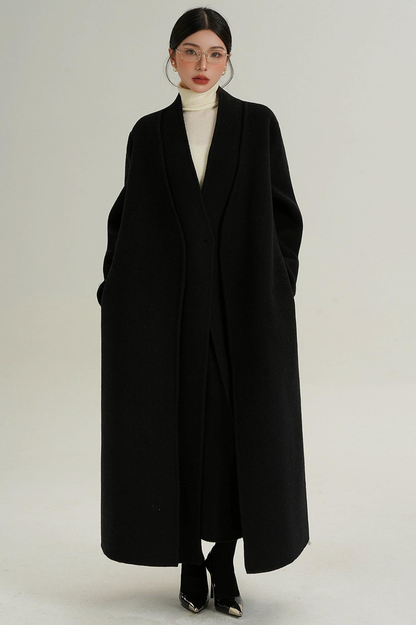 Sophisticated Red Wool Coat