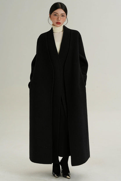 Sophisticated Red Wool Coat