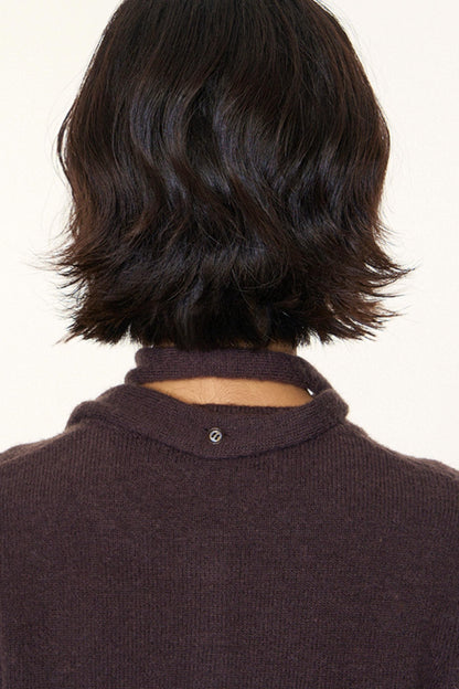 Original Lace-Up Crew Neck Cardigan Set-Up