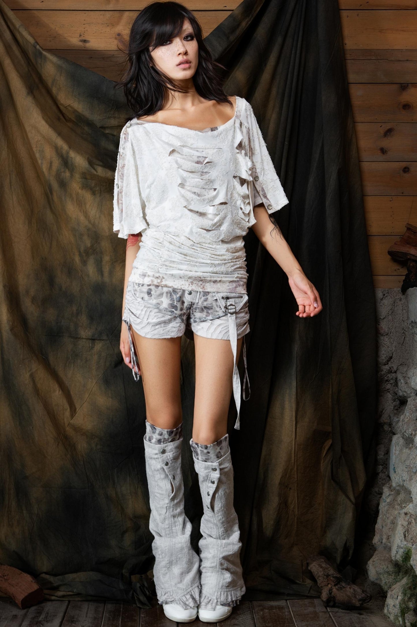 Mesh Contrast Patchwork Shorts