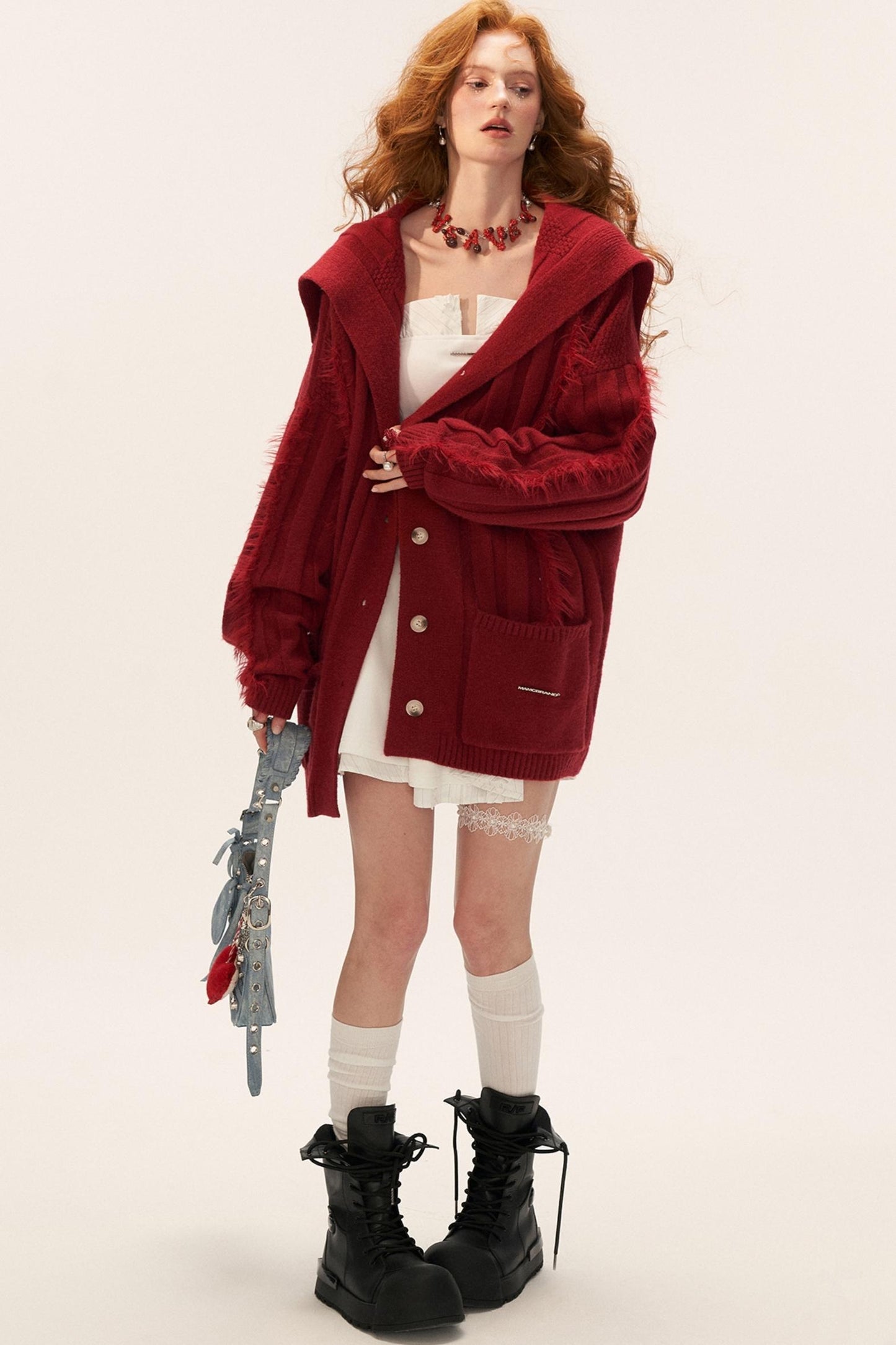 Lapel Knitted Loose Sweater Jacket