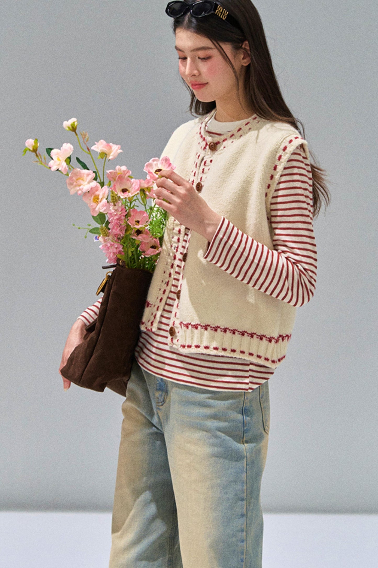 Striped Knitted Base Layer T-Shirt