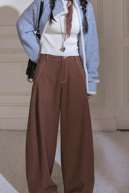 Floral Wool Suit Skirt Set-Up