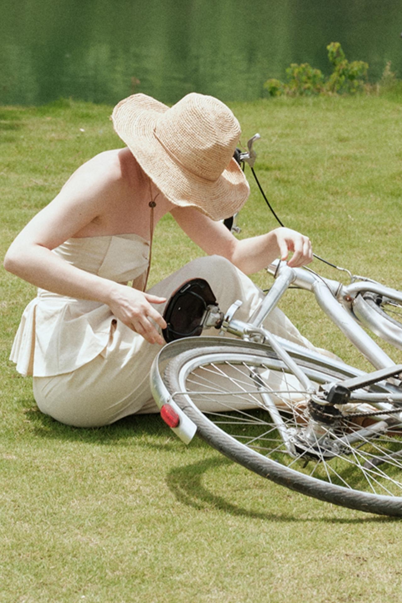 Eternal River Bandeau Top Wide-Leg Trousers Set-Up