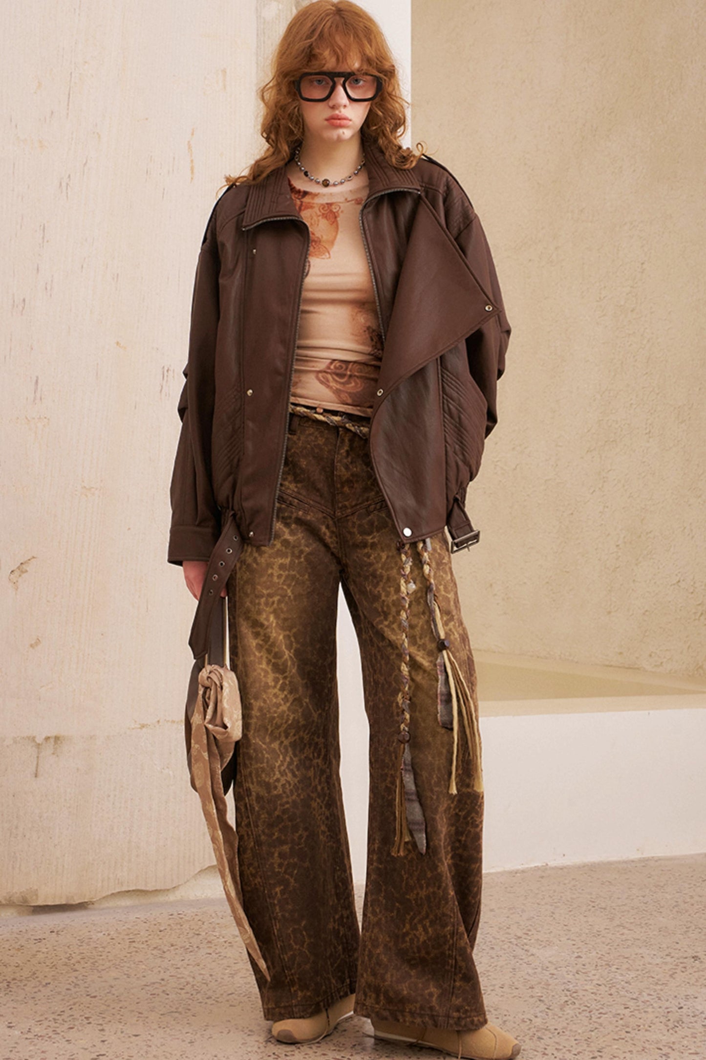 Fall Leopard Split Pants