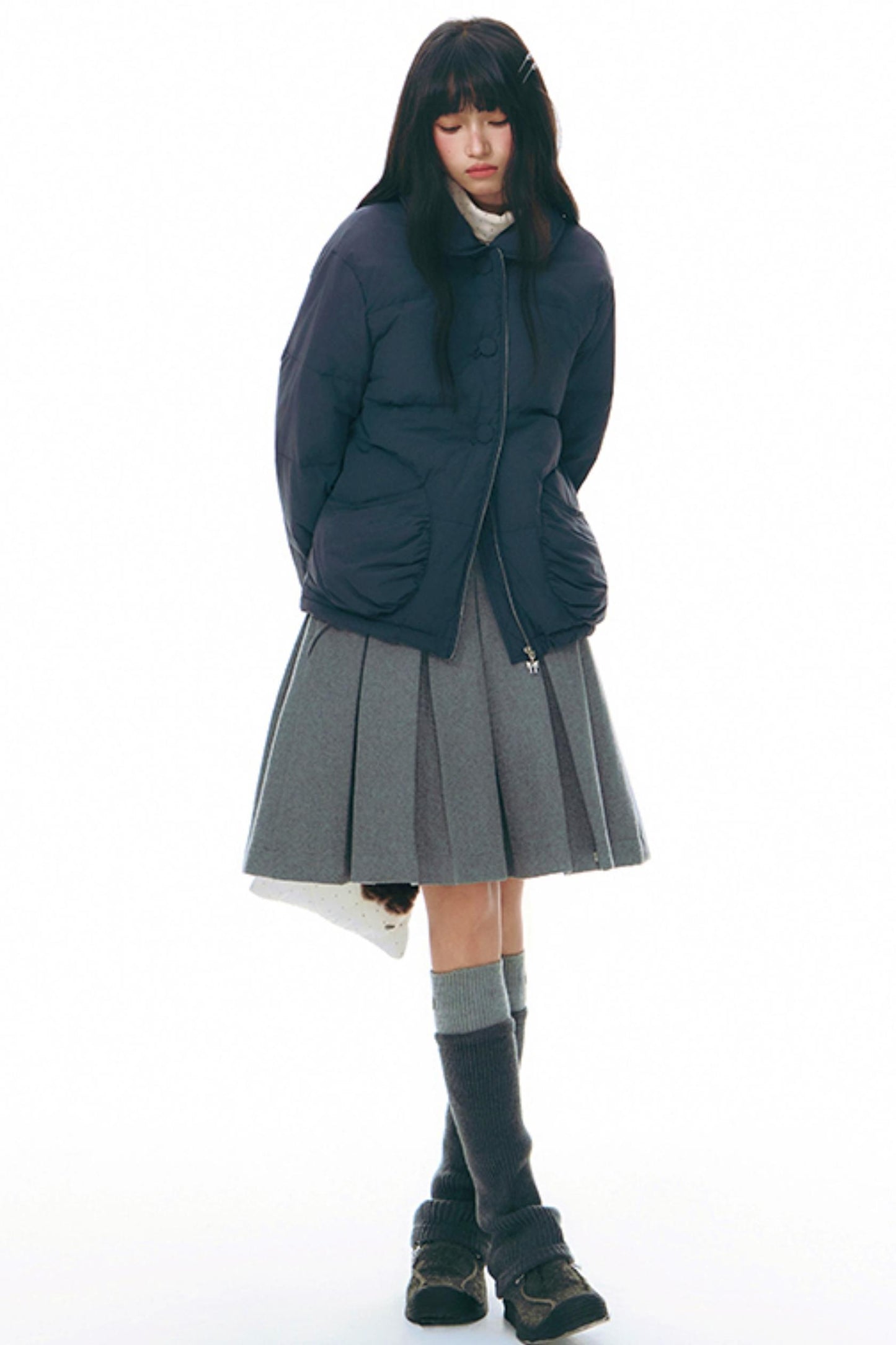 Winter Curved Pocket Cotton Jacket