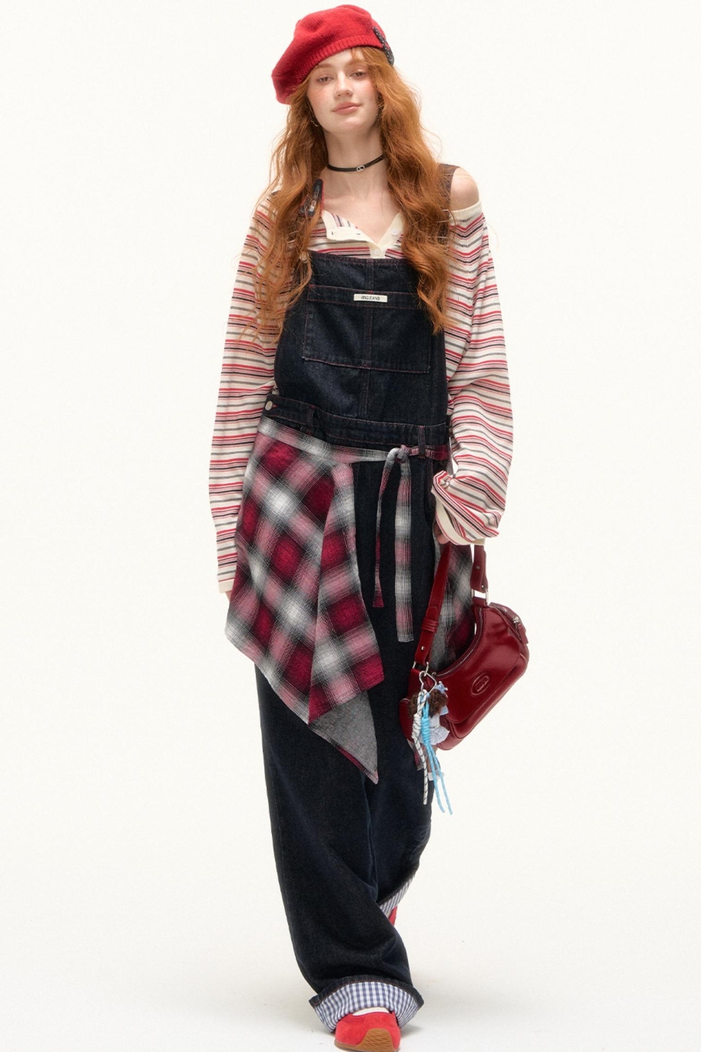 Striped Bow Tie T-Shirt Set-Up