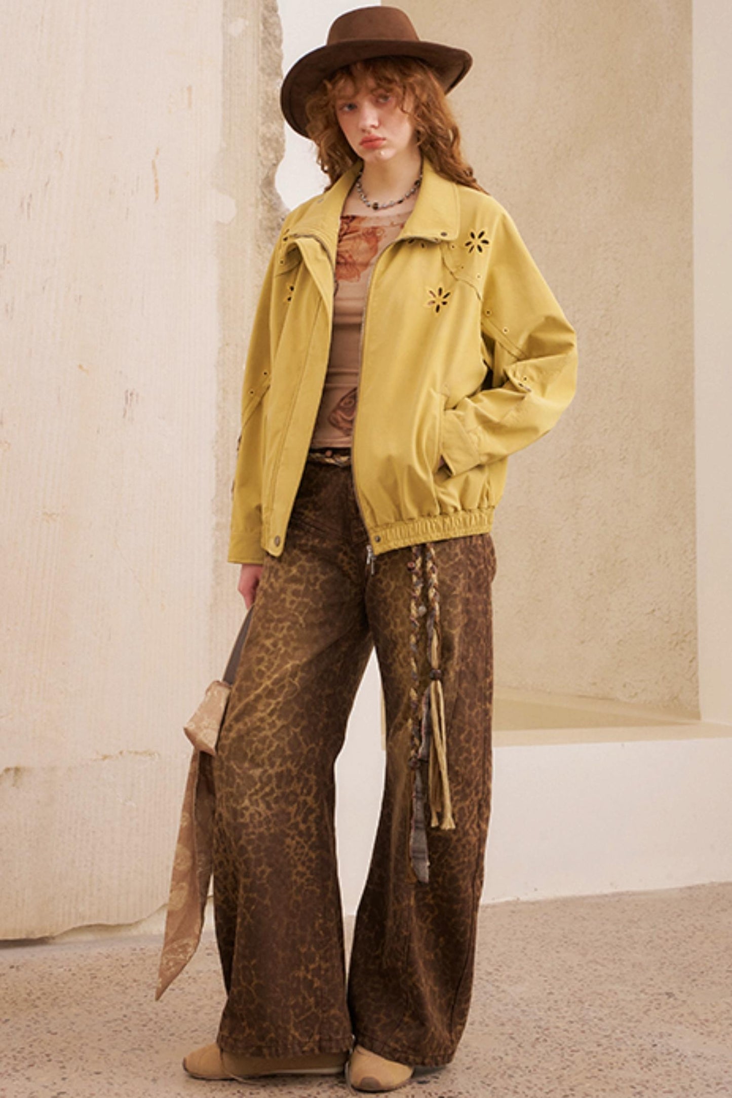 Fall Leopard Split Pants