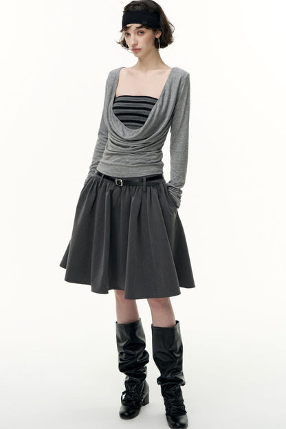 Striped Bandeau Skirt Set-Up