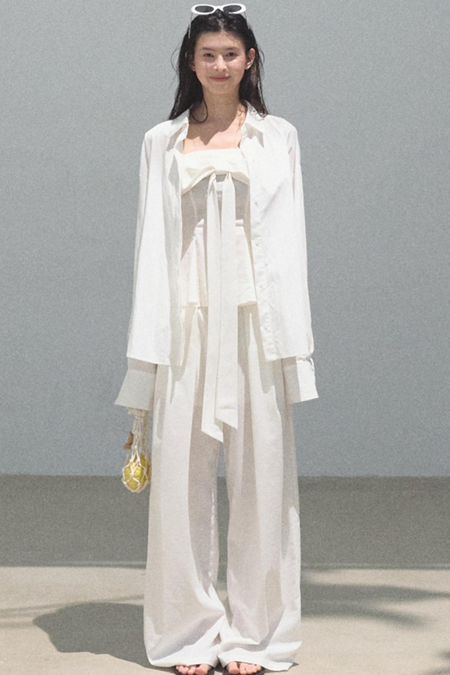 Eternal River Bandeau Top Wide-Leg Trousers Set-Up