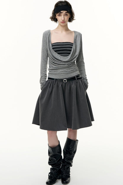 Striped Bandeau Skirt Set-Up