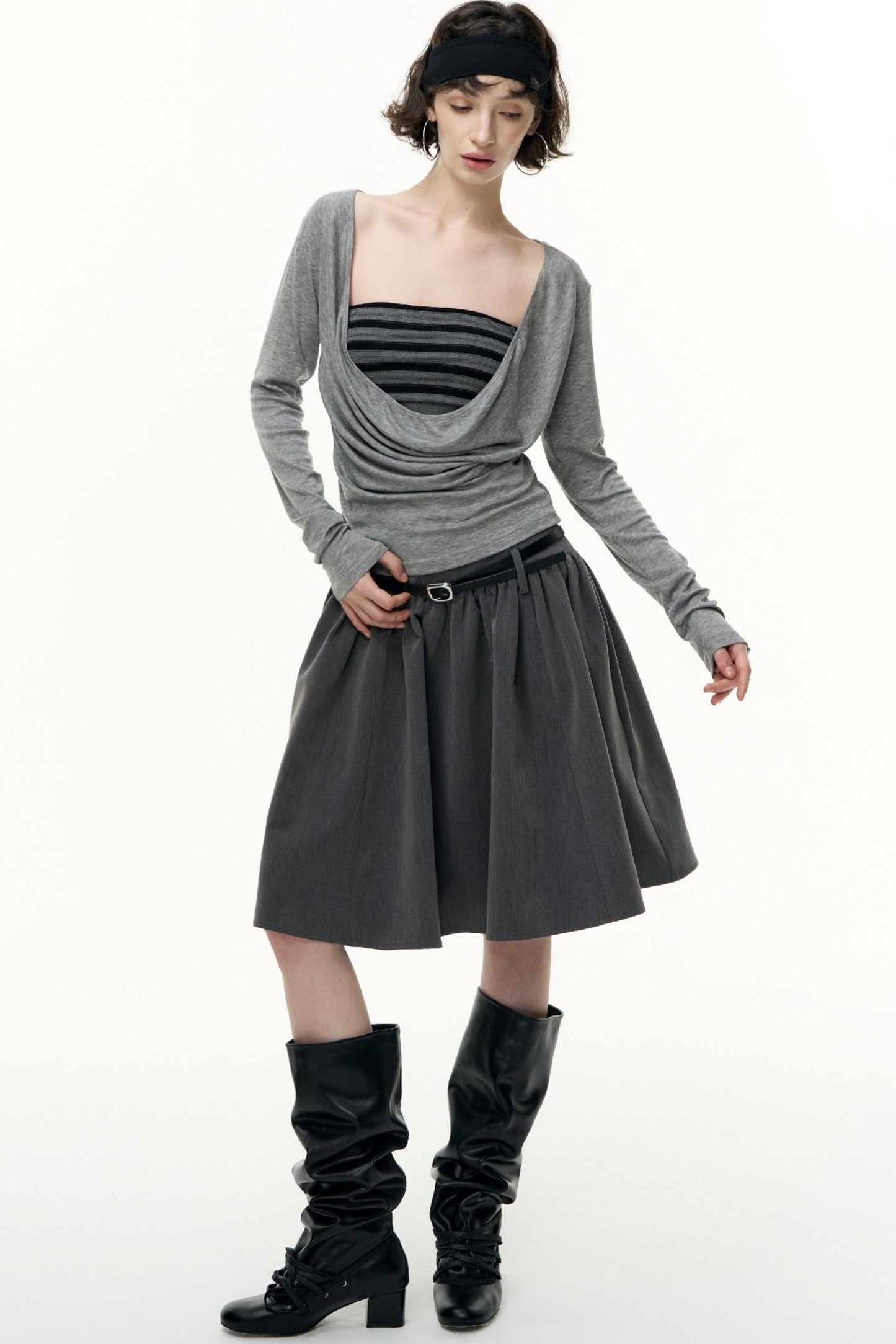 Striped Bandeau Skirt Set-Up