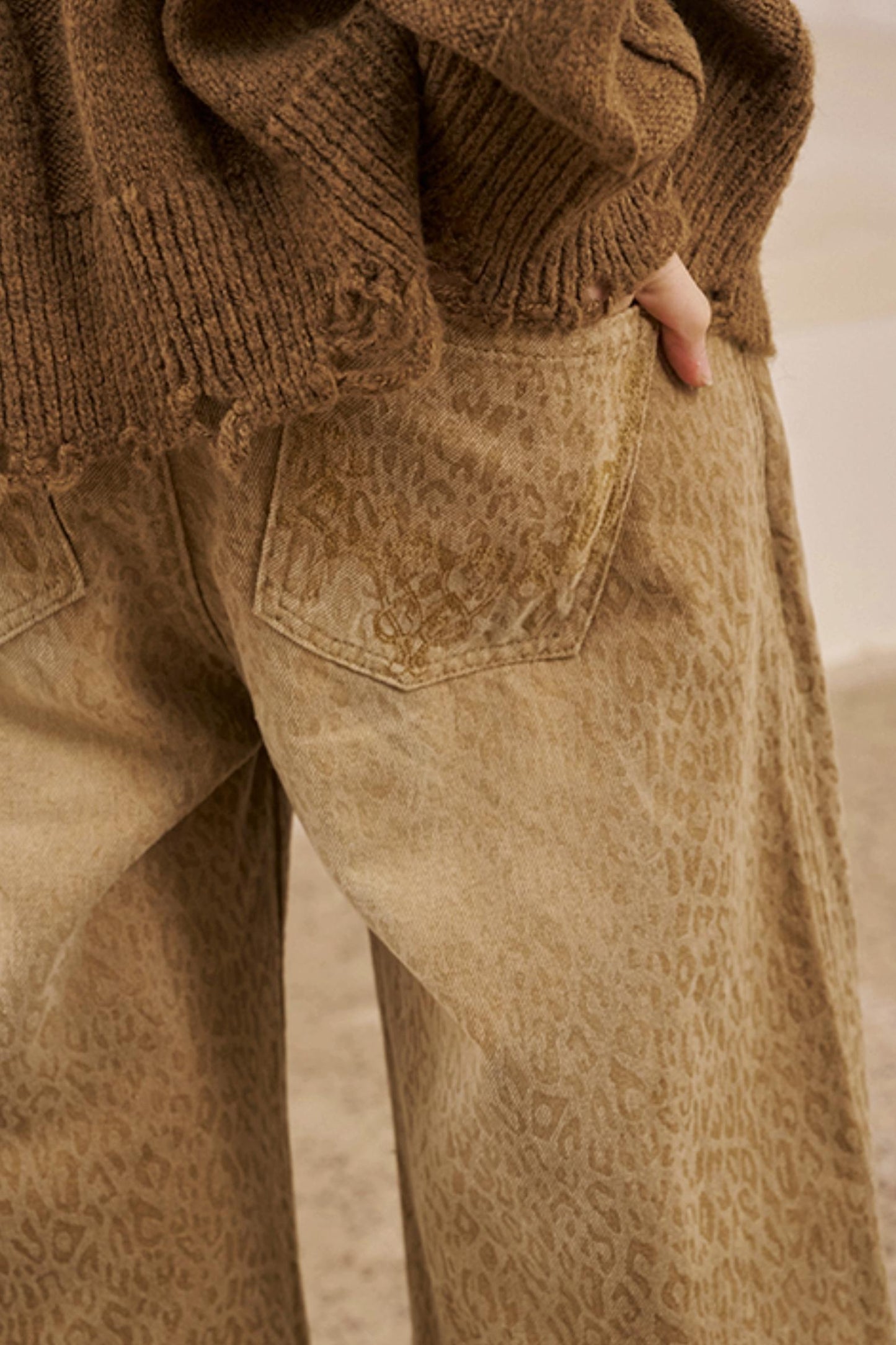 Fall Leopard Split Pants